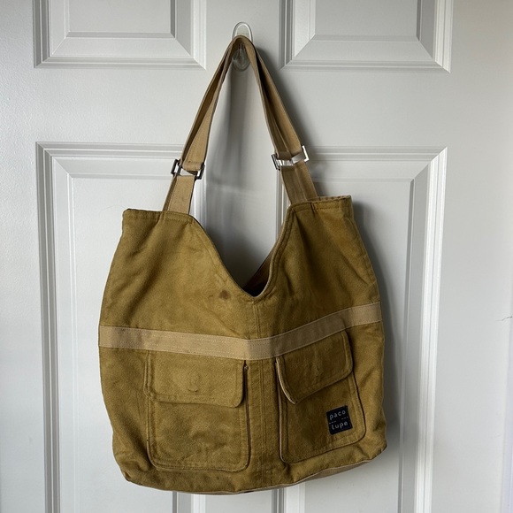 ✨Yellow Suede Tote Bag from Paco + Lupe - Picture 1 of 7